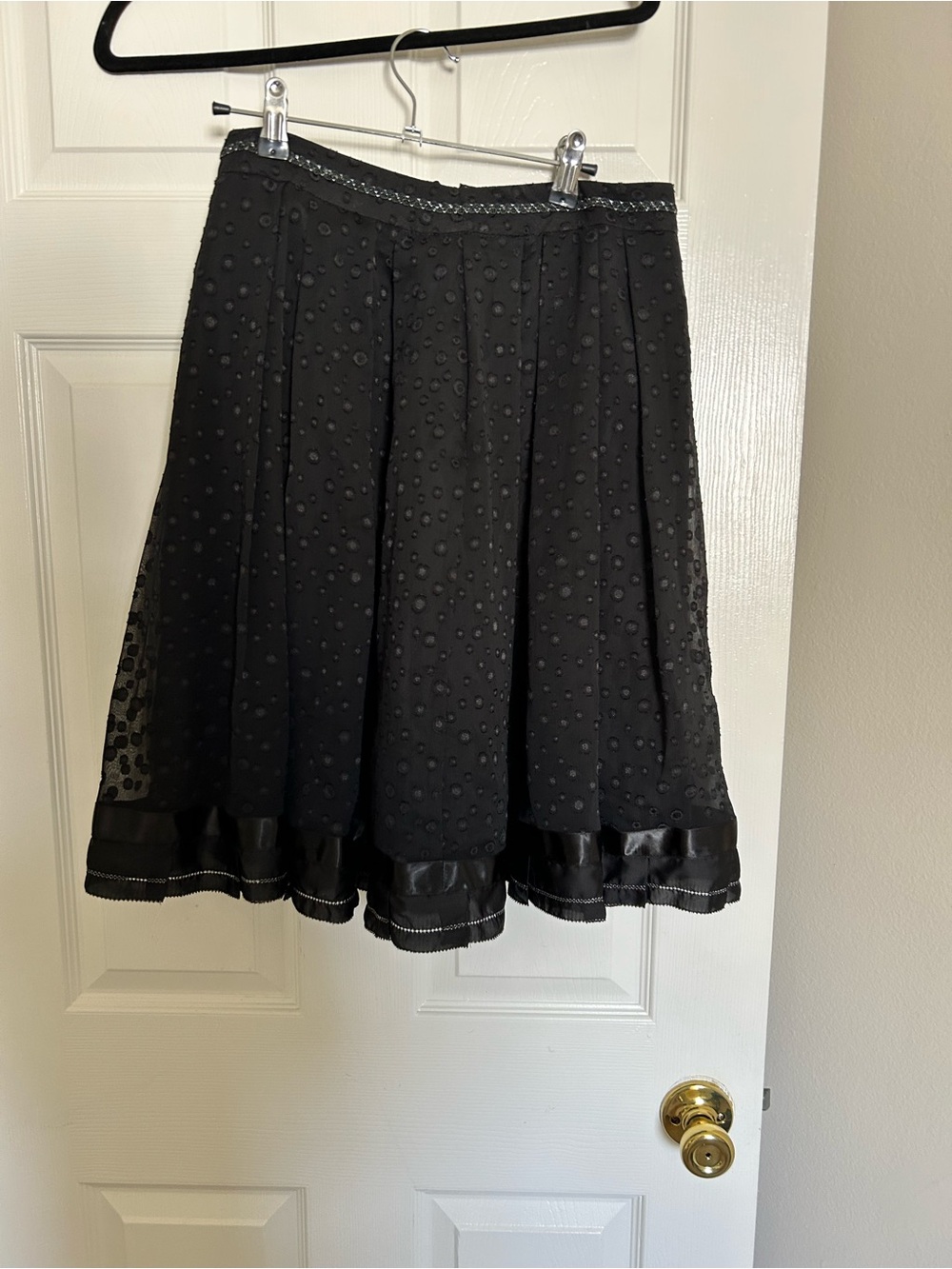 Roma Black Dotted Circle Skater Skirt